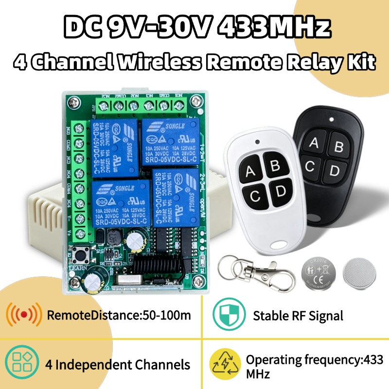 Ir Remote Module - 433MHz Universal Wireless Remote Control DC
