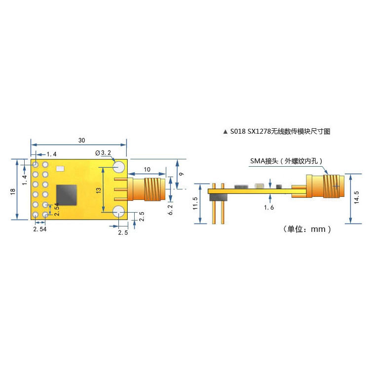 SX1278 Wireless Module 433MHz  - Lora Sx1278 评论和价格