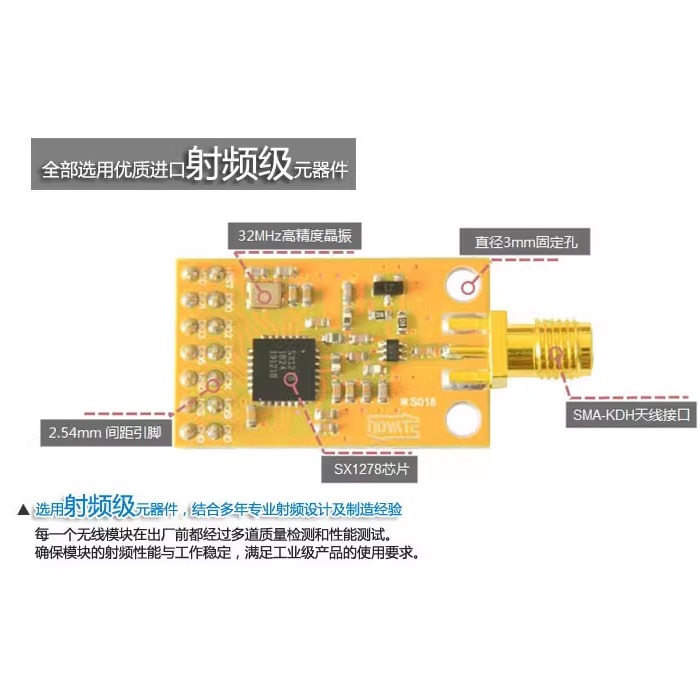 SX1278 Wireless Module 433MHz  - Lora Sx1278 评论和价格