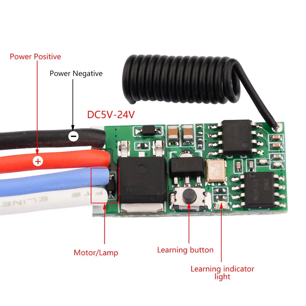 DC 3.7V-24V 433MHz Mini Wirele - Ir Remote Module 评论和价格