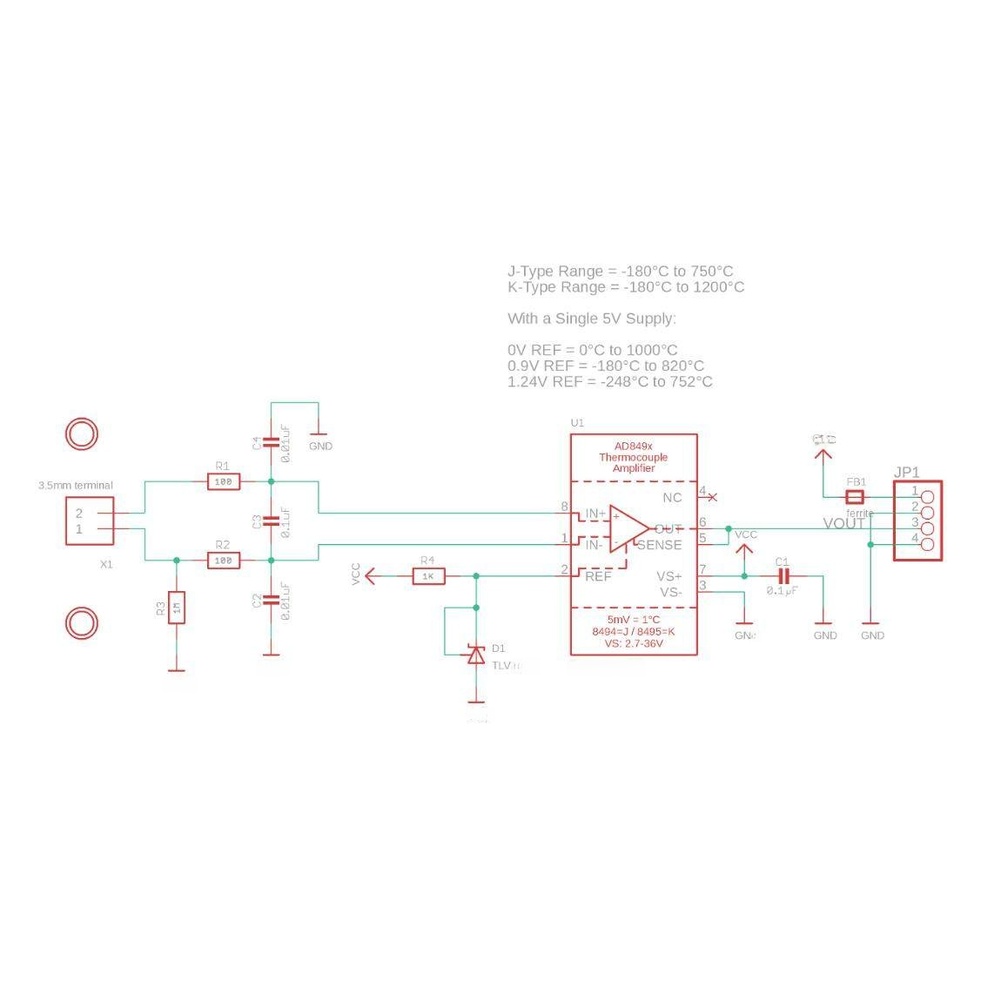 AD8495 K-Type Thermocouple Sig - Thermocouple Module K Type 评论和价格
