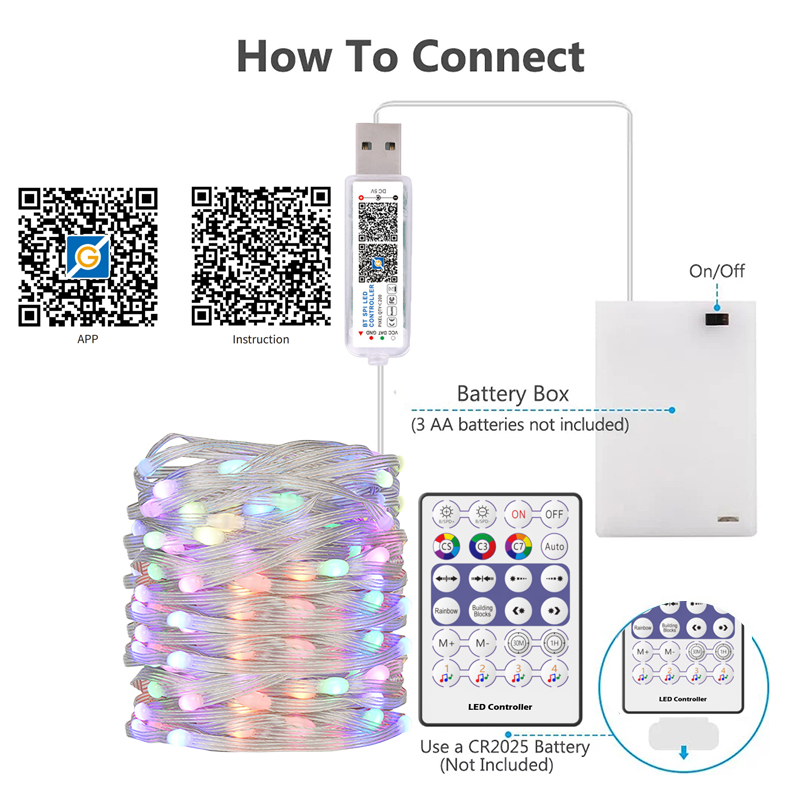 WS2812B Fairy Light String 3AA - Ws2812B 评论和价格