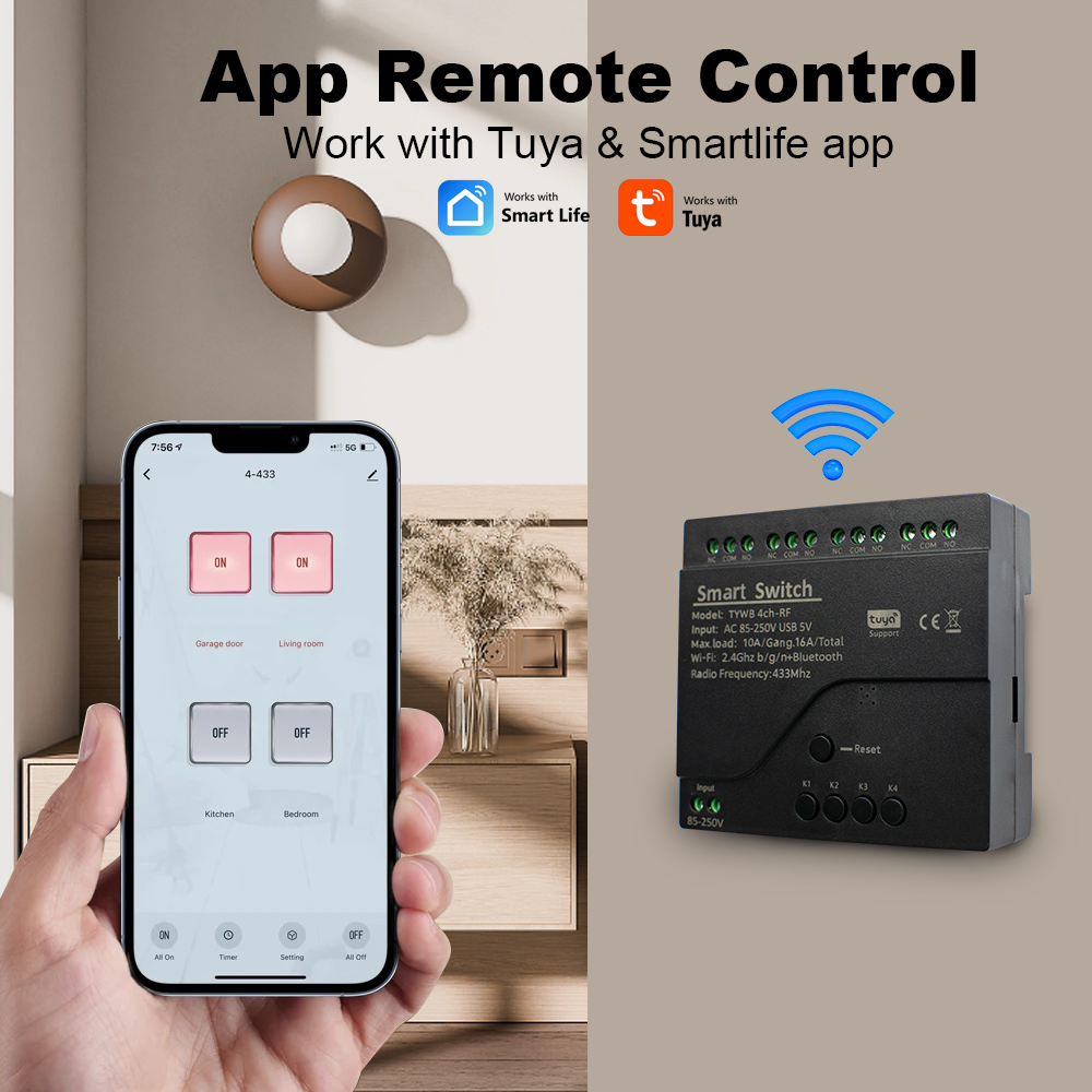 4CH Tuya Smart Wifi Switch Mod - Ir Remote Module 评论和价格