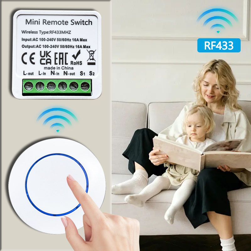 433HMz Wireless Light Switch 1 - Ir Remote Module 评论和价格