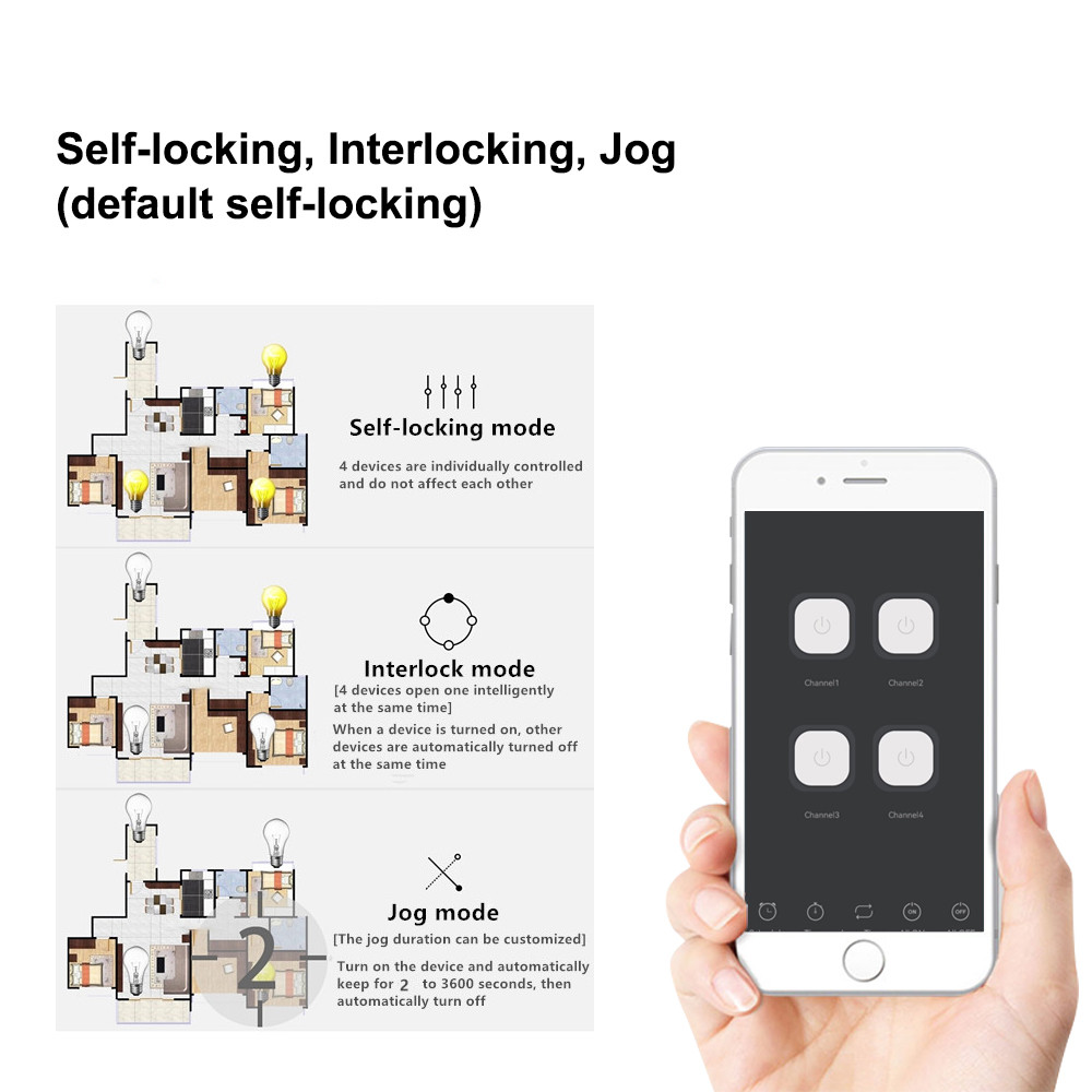 4CH Smart WiFi Relay Module Dr - Ir Remote Module 评论和价格